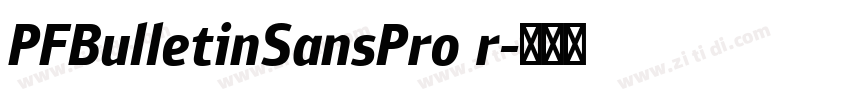 PFBulletinSansPro r字体转换